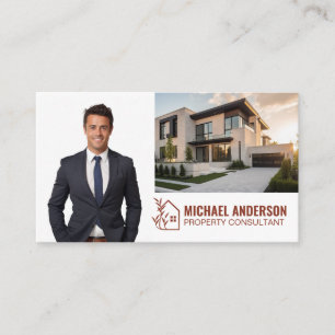Business Man Smiling   Luxury Real Estate Business Card