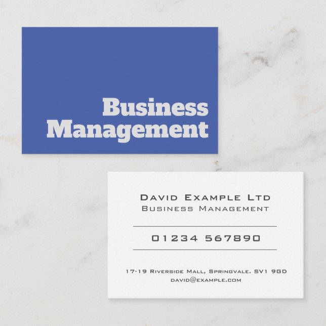 Business Management Card (Front/Back)