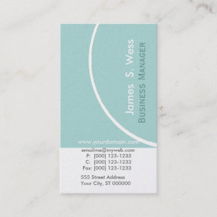 Business Manager Contemporary Aqua Designs Card