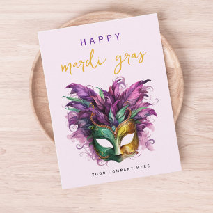 Business Mardi Gras Masquerade Postcard