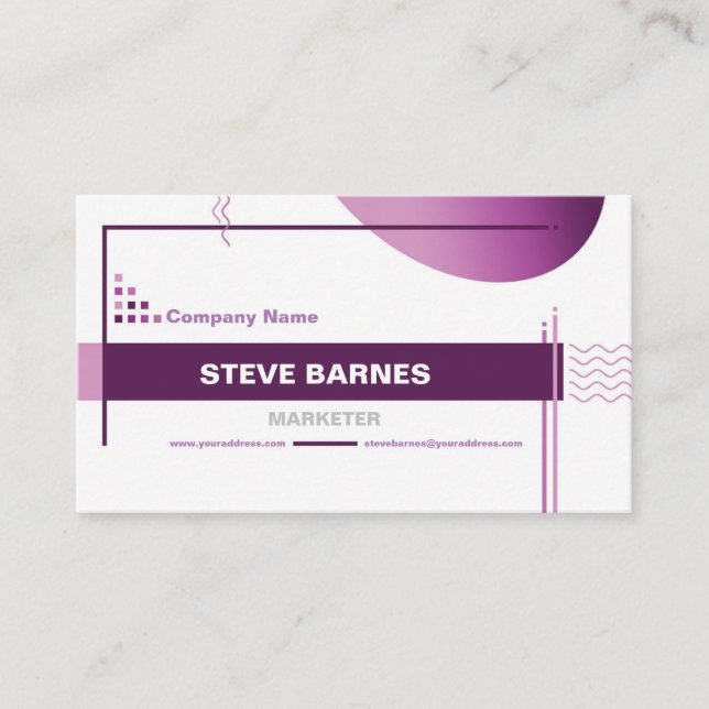 Business Marketer Stylish Graphic Elements Card (Front)
