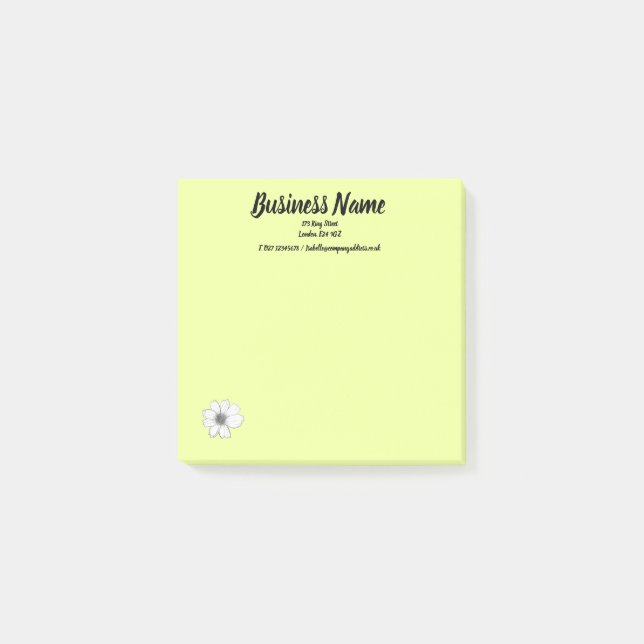 Business Marketing items personalised Green Post-it Notes (Front)