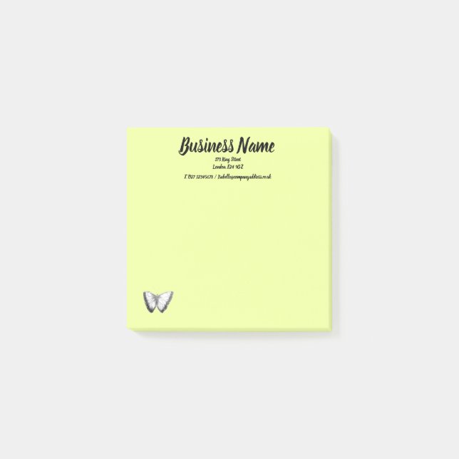 Business Marketing items personalised Green Post-it Notes (Front)