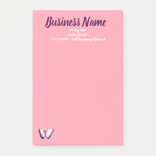 Business Marketing items personalised pink Post-it Notes