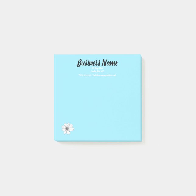 Business Marketing items personalised teal Post-it Notes (Front)