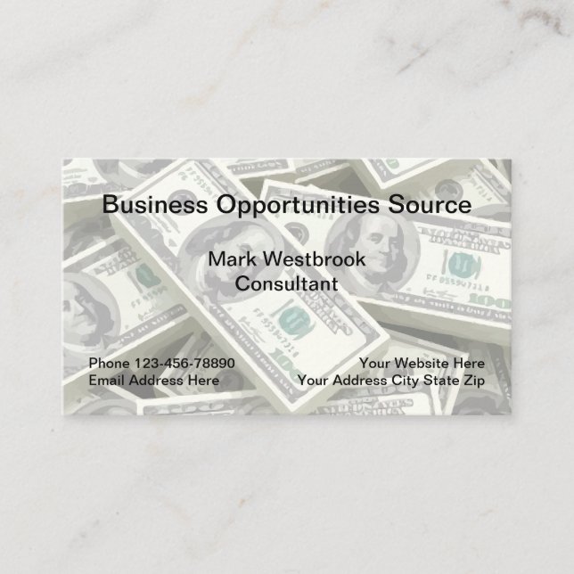 Business Marketing Opportunities Business Cards (Front)