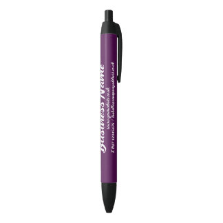 Business Marketing Personalised dark purple Black Ink Pen