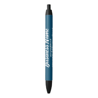 Business Marketing Personalised dark teal Black Ink Pen