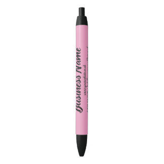 Business Marketing Personalised Pink Black Ink Pen