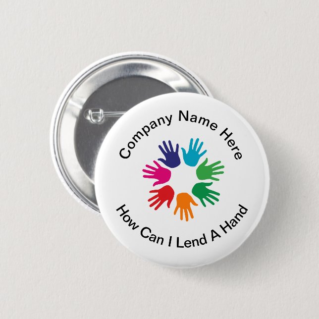 Business Medical Health Pin Back Buttons (Front & Back)