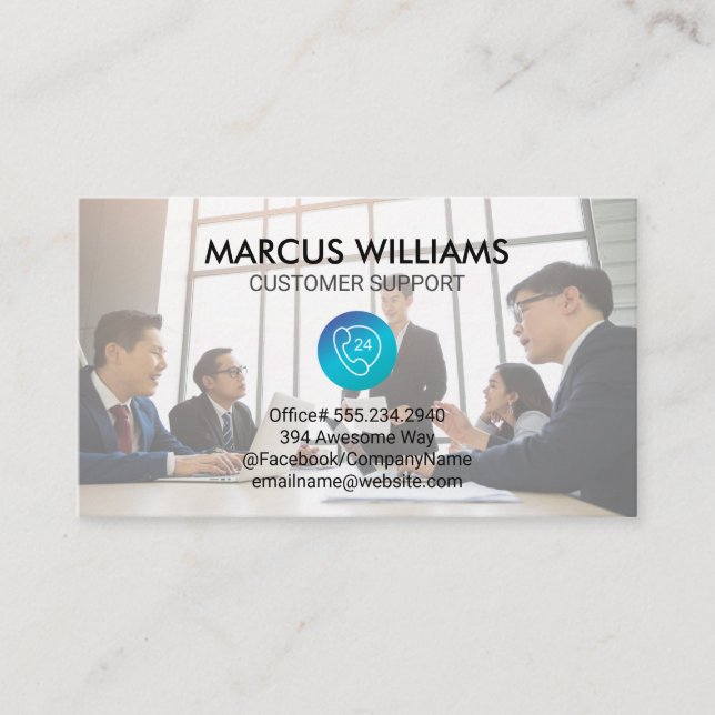 Business Meeting | Corporate Business Card (Front)