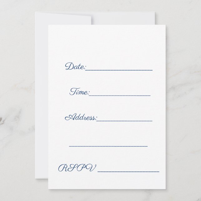 Business meeting event invitation (Back)