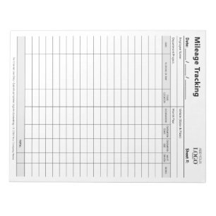 Business Mileage Log   Corporate Vehicle Tracking Notepad