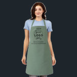 Business Minimal Custom Logo  Dark Sage Apron<br><div class="desc">Stylish minimalist and professional design with a modern solid colour style in dark sage. The versatile template can easily be updated with name, company logo and slogan or info. If you need any assistance please feel free to contact me using the message button on the product page. I am happy...</div>
