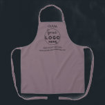 Business Minimal Custom Logo  Dusty Purple Apron<br><div class="desc">Stylish minimalist and professional design with a modern solid colour style in dusty purple. The versatile template can easily be updated with name, company logo and slogan or info. If you need any assistance please feel free to contact me using the message button on the product page. I am happy...</div>