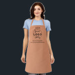 Business Minimal Custom Logo Pastel Coral Peach Apron<br><div class="desc">Stylish minimalist and professional design with a modern solid colour style in coral peach. The versatile template can easily be updated with name, company logo and slogan or info. If you need any assistance please feel free to contact me using the message button on the product page. I am happy...</div>