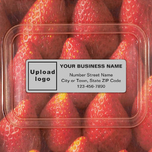 Business Minimal Texts on Grey Rectangle Adhesive