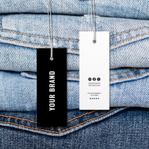 Business Minimalist Brand Name Clothing Hang Tag