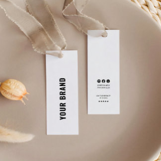 Business Minimalist Brand Name Clothing Hang Tag