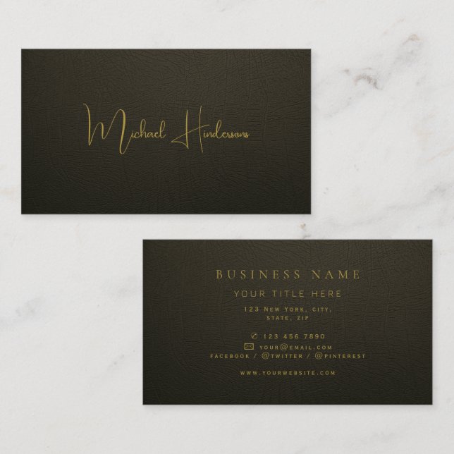 Business Minimalist Modern Professional Card (Front/Back)