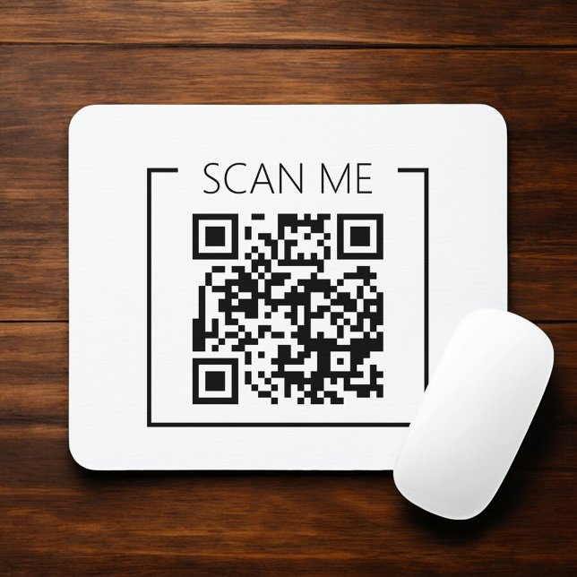 Business Minimalist QR Code Scan Me  Mouse Mat (Creator Uploaded)