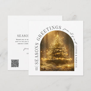 Business Modern Arch Photo Christmas Holiday Card