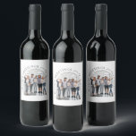 Business Modern Arch Photo Christmas Wine Label<br><div class="desc">Modern minimal graphic abstract shape photo seasons greeting Christmas corporate business holiday wine label design. Bold on trend design. Part of a holiday collection.</div>