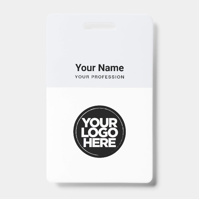 Business Modern Custom Employee Staff ID Logo Badge (Front)