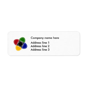 Business Modern Logo Address Template Labels