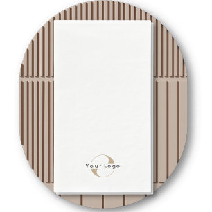 Business Modern Logo Clean Minimal Company White Napkin
