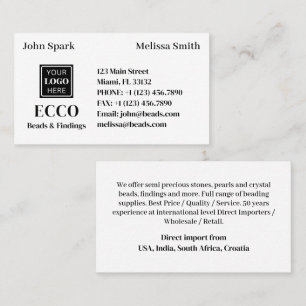 Business Monogram and Logo Classic Card