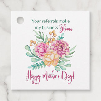 Business Mother's Day Bloom Referrals Flower Gift Favour Tags