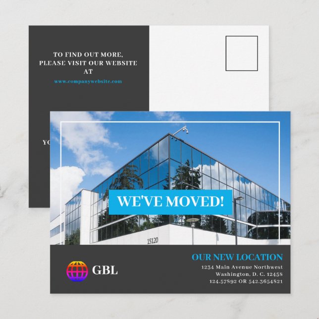 Business Moving Announcement Postcard (Front/Back)