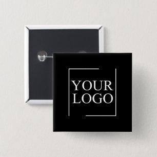 Business Name Add Logo Company Professional Text 15 Cm Square Badge