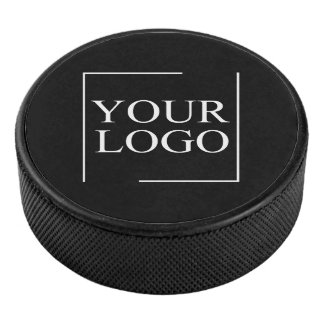 Business Name Add Logo Company Professional Text Hockey Puck