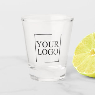 Business Name Add Logo Company Professional Text Shot Glass