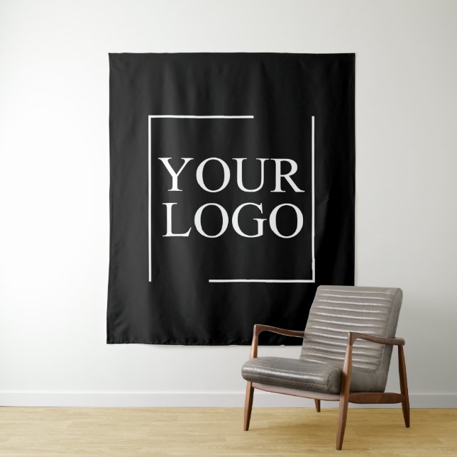 Business Name Add Logo Company Professional Text Tapestry (In Situ)