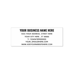 Business Name Address Contact Info Company Stamp
