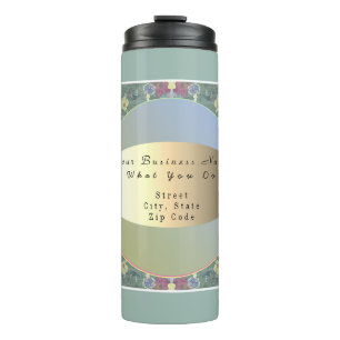 Business Name/Address Floral Thermal Tumbler