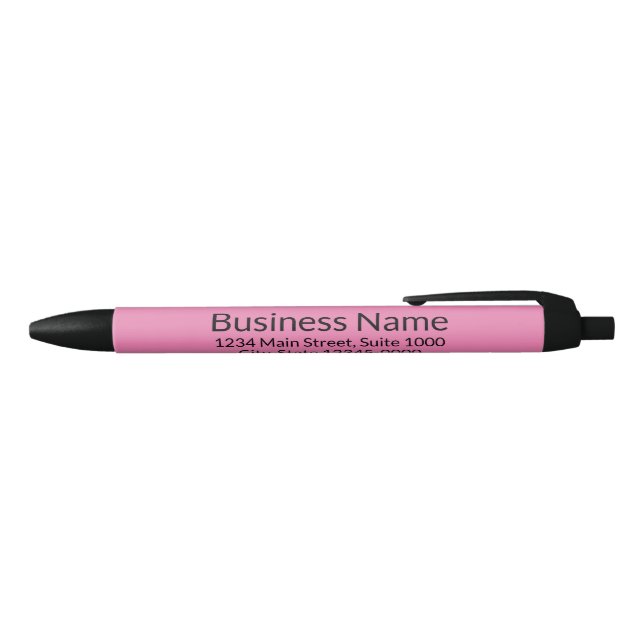 Business Name Address Website Phone Number Pink Black Ink Pen (Top)