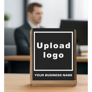 Business Name and Logo Black Acrylic Sign