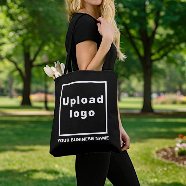 Business Name and Logo | Black Tote Bag (Creator Uploaded)