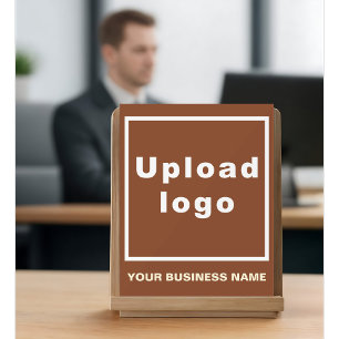 Business Name and Logo   Brown Acrylic Sign