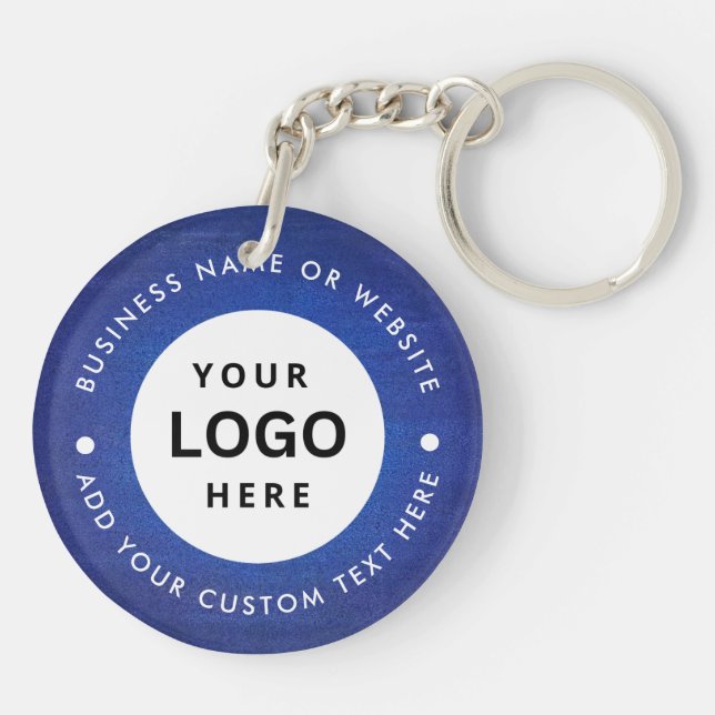 Business name and Logo Key-chain Key Ring (Back)