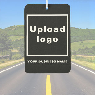 Business Name and Logo on Black Air Freshener