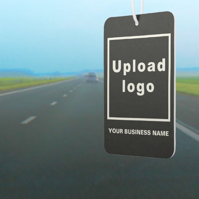 Business Name and Logo on Black Air Freshener (Business name and logo on black air freshener)