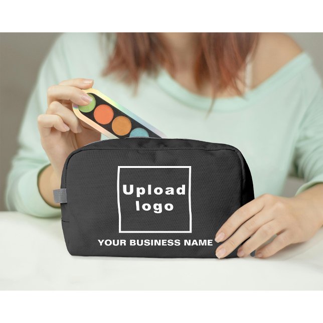 Business Name and Logo on Black Dopp Kit (Business name and logo on black dopp kit)
