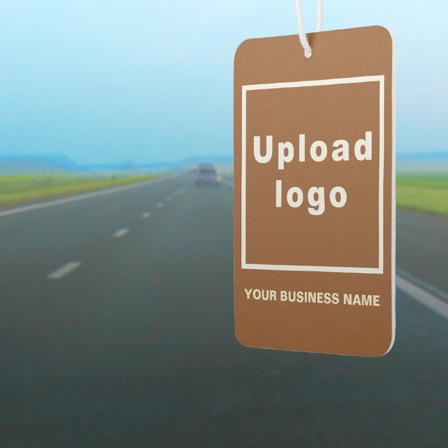 Business Name and Logo on Brown Air Freshener (Business name and logo on brown air freshener)