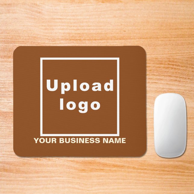 Business Name and Logo on Brown Mouse Pad (Build brand name awareness. Your business name and logo on brown mousepad.)