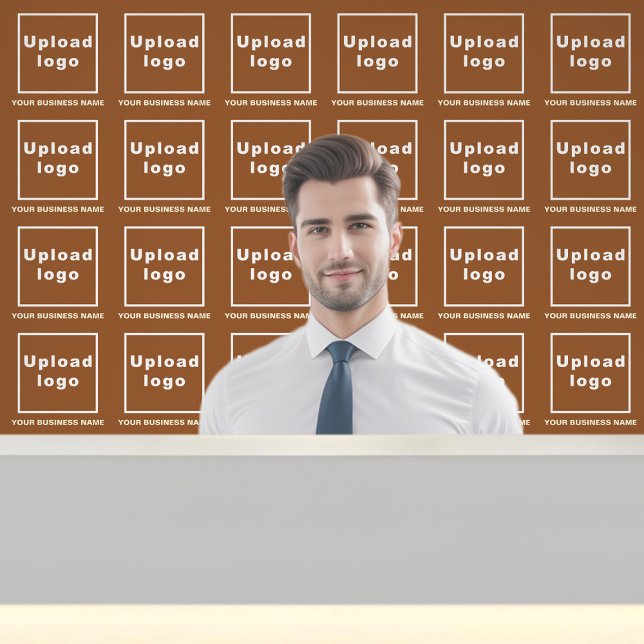 Business Name and Logo on Brown Wallpaper (Business name and logo on brown wallpaper)